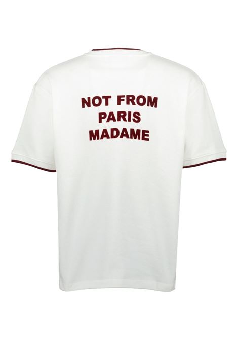 T-shirt Not from Paris Madame in bianco Drole de monsieur - uomo DROLE DE MONSIEUR | TS262CO167OW